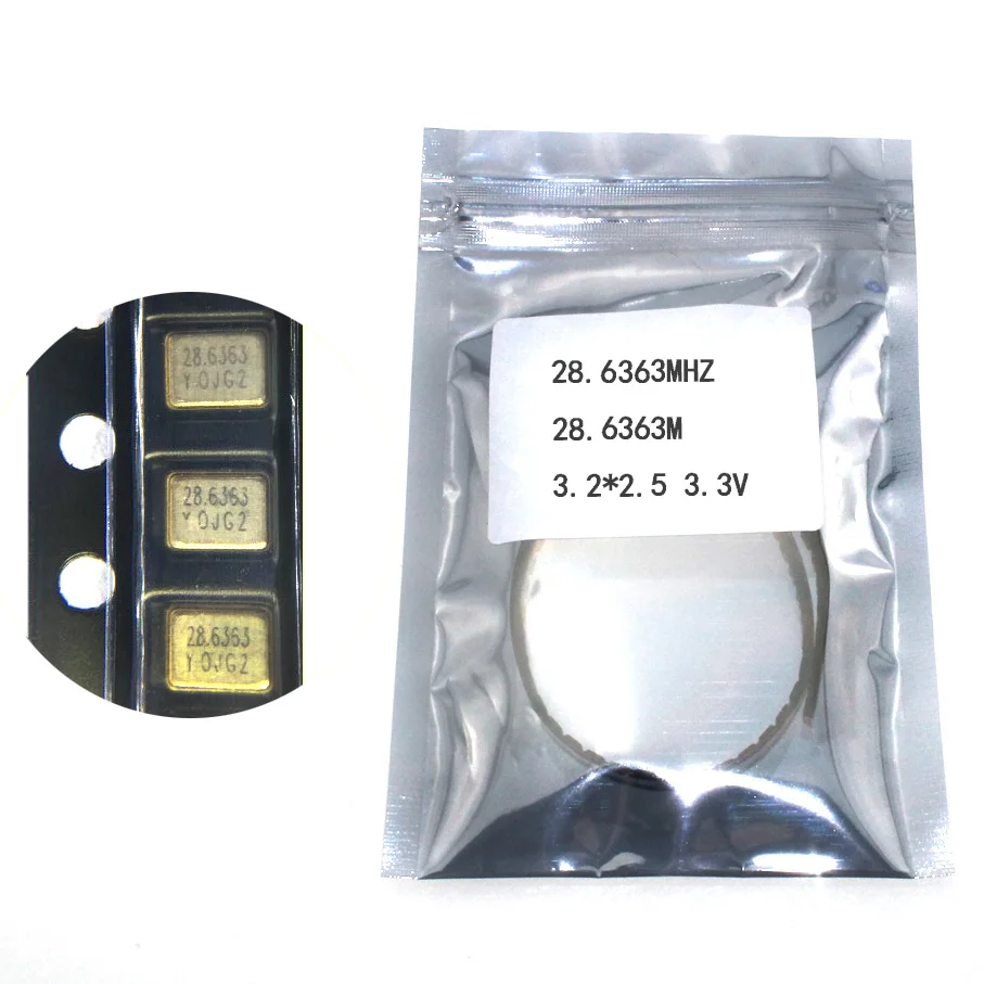 10 шт. SMD 3225 пассивный кварцевый генератор OSC 28 6363 MHZ M 3 2*2 5 V 25PPM|smd 3v|smd oscillatorsmd crystal |