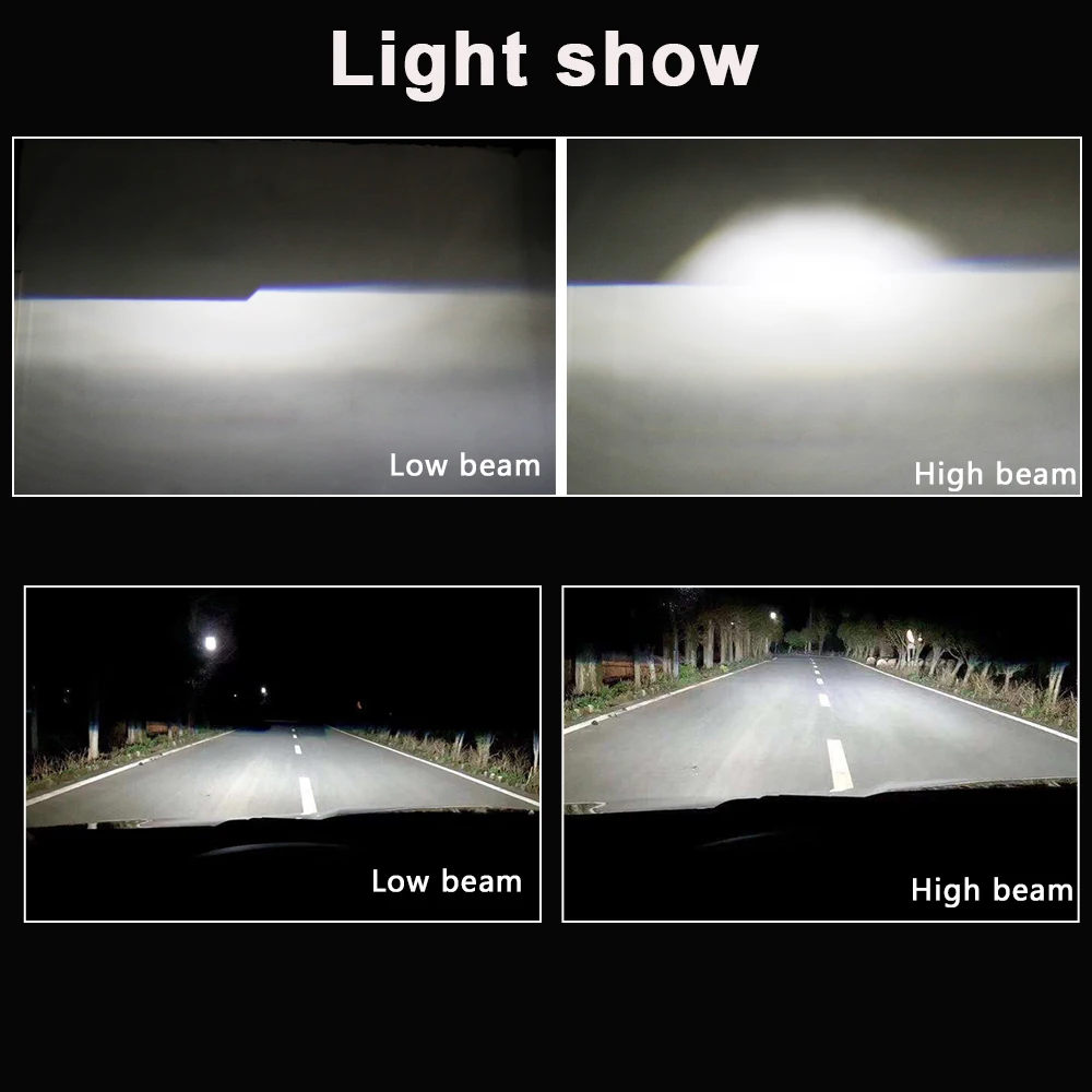 

Sanvi 2pc 2.5''H88 Bi LED projector lens headlight 60W 6000k Auto LED projector Headlight car Motorcycle light retrofit kit