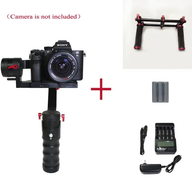 Option3 Beholder DS1 DSLR Brushless Gimbal 3 Axis Handheld Stabilizer Gimbal 32bit Support Canon 5/6/7D DSLR VS MS1 Nebula 4000 lite - Цвет: Option3