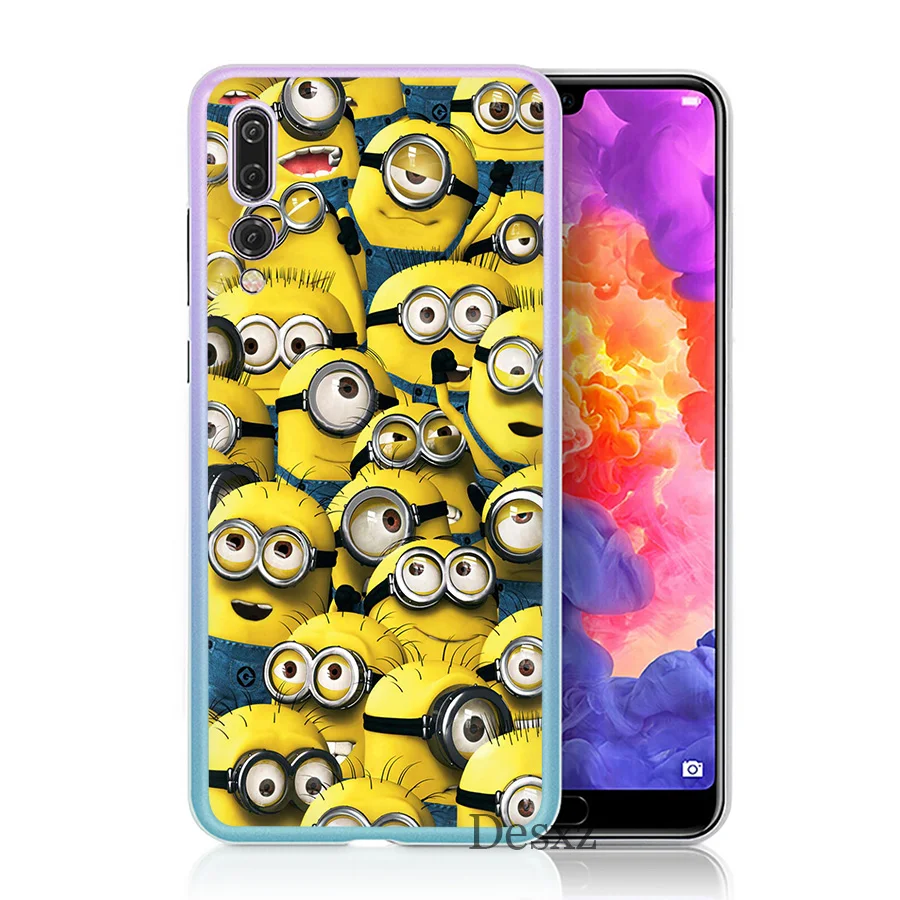 Чехол для мобильного телефона миньон банан милый аниме уникальный Huawei P Smart P8 P9 P10