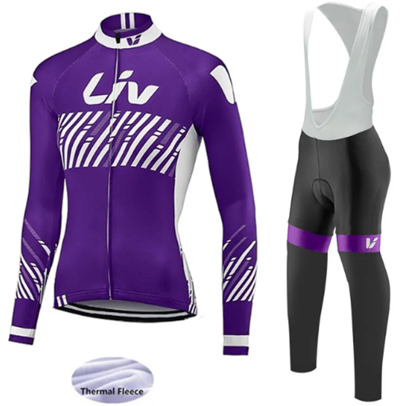 Liv велосипедная майка pro team, зимний теплый флисовый комплект с длинным рукавом, ropa ciclismo, одежда для триатлона, одежда для велоспорта