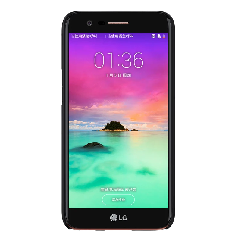 Black Color For LG K10 2017 5.3 INCH cover Nillkin Super Frosted Shield Simple Fashion With Free Screen Protector |