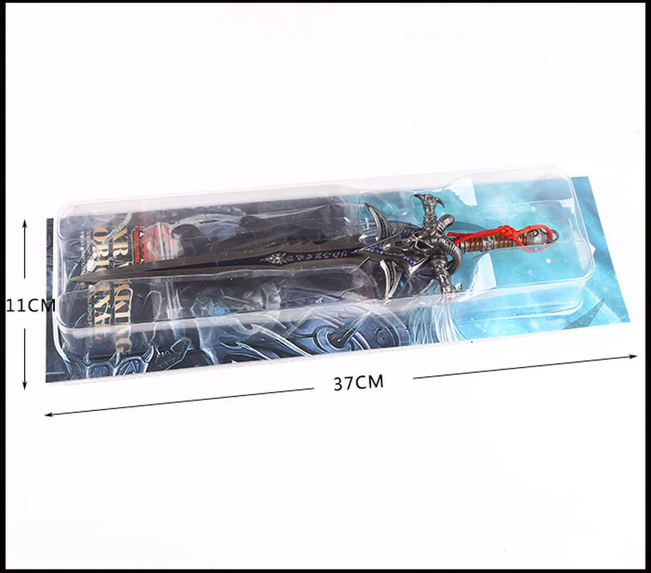30 см сплав Frostmourne меч инкрустированный синий бриллиант WOW король личи Артас