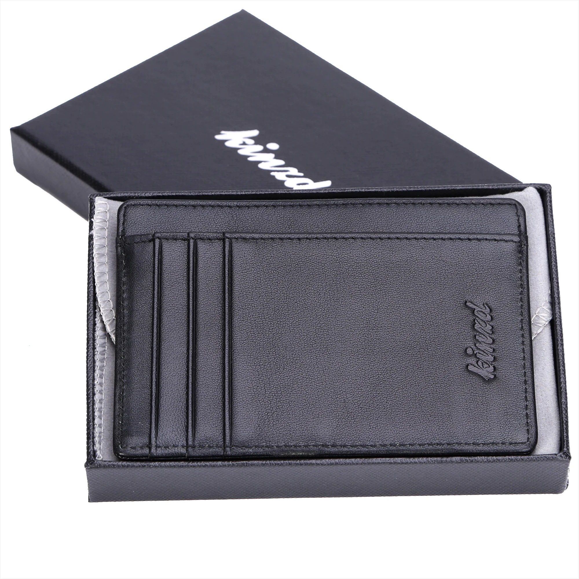 Тонкий кошелек RFID держатель кредитной карты передний карман минимализма Secure