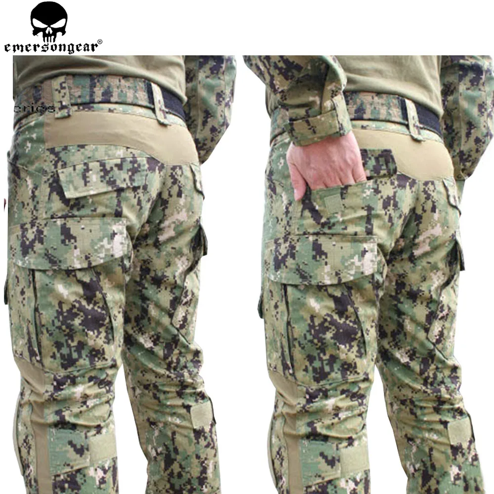 EMERSONGEAR Gen2 тактический Костюм боевая рубашка брюки с наколенниками Охота страйкбол Paitball Униформа AOR2 EM6924