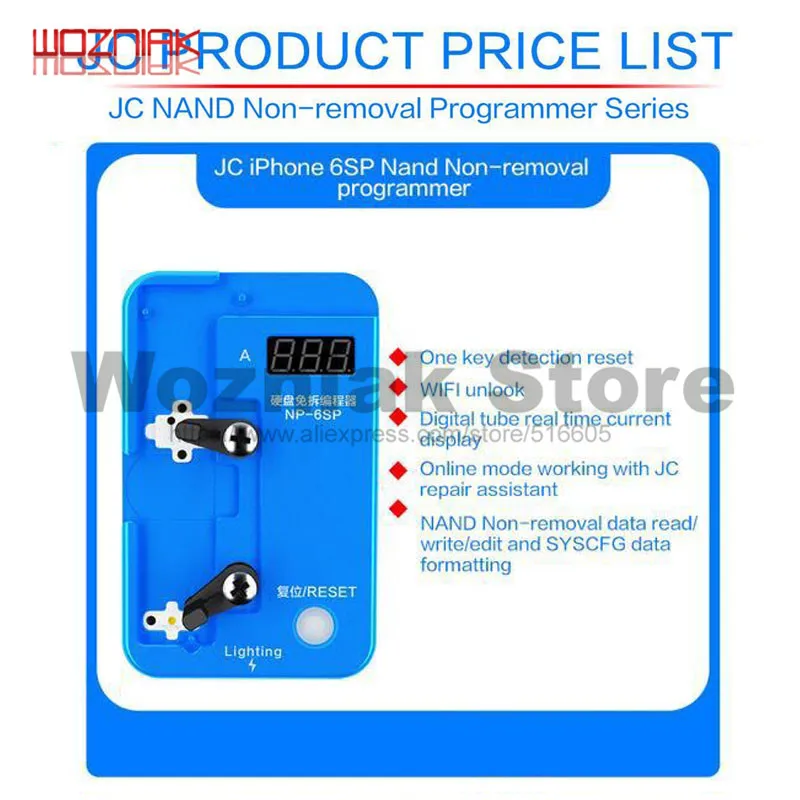 Неудаляемый программатор JC Nand для IPHONE 6S/6SP/7G/7P/8G/8P/X/XR/XS/XSMAX HDD новейшее чтение и