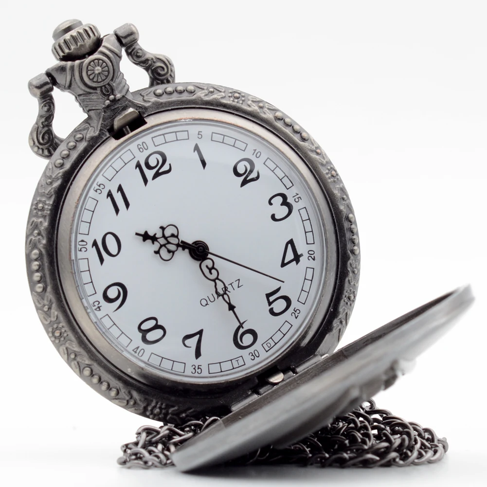 Ретро Винтажные серебристо серые кварцевые карманные часы с надписью Game The Elder