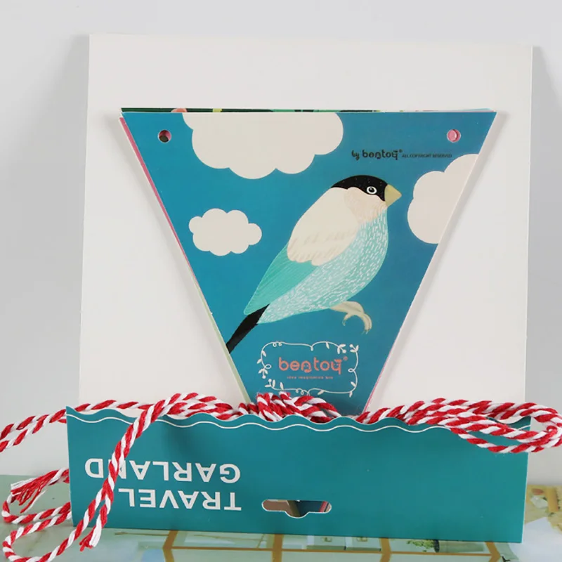 Vacation style 12 шт. полосатые решетки с днем рождения Babyshower флаги для украшения гирлянды банты вечерние свадебные принадлежности конфетный венок - Цвет: Vacation style