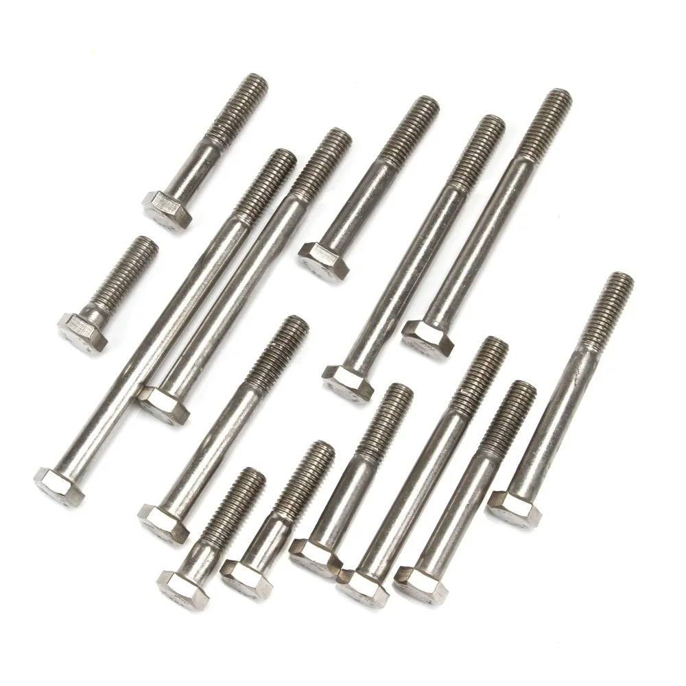 M8x30mm-200mm Шестигранный Болт Винты С полурезьбой 304 из нержавеющей стали Шестигранная головка болты
