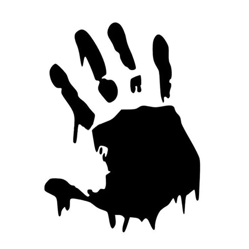 

11.5*15CM ZOMBIES BLOODY HAND Car Sticker Decal Waterproof Decorative Styling Accessories Black/Silver C2-0233