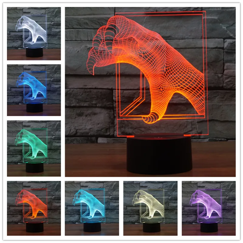3D lampLed ночник 7 цветов Лампа в форме дельфина настольная новинка продукты рождественские огни с сенсорной кнопкой дети ночник