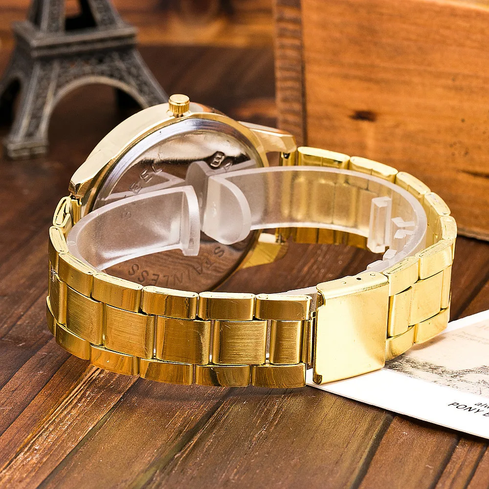 Часы наручные женские с браслетом модные роскошные золотистые A5|Женские часы| |