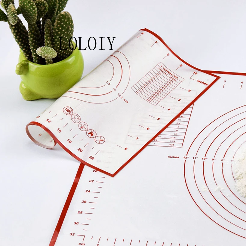 2 шт. силиконовый коврик для выпечки приспособления приготовления теста пиццы