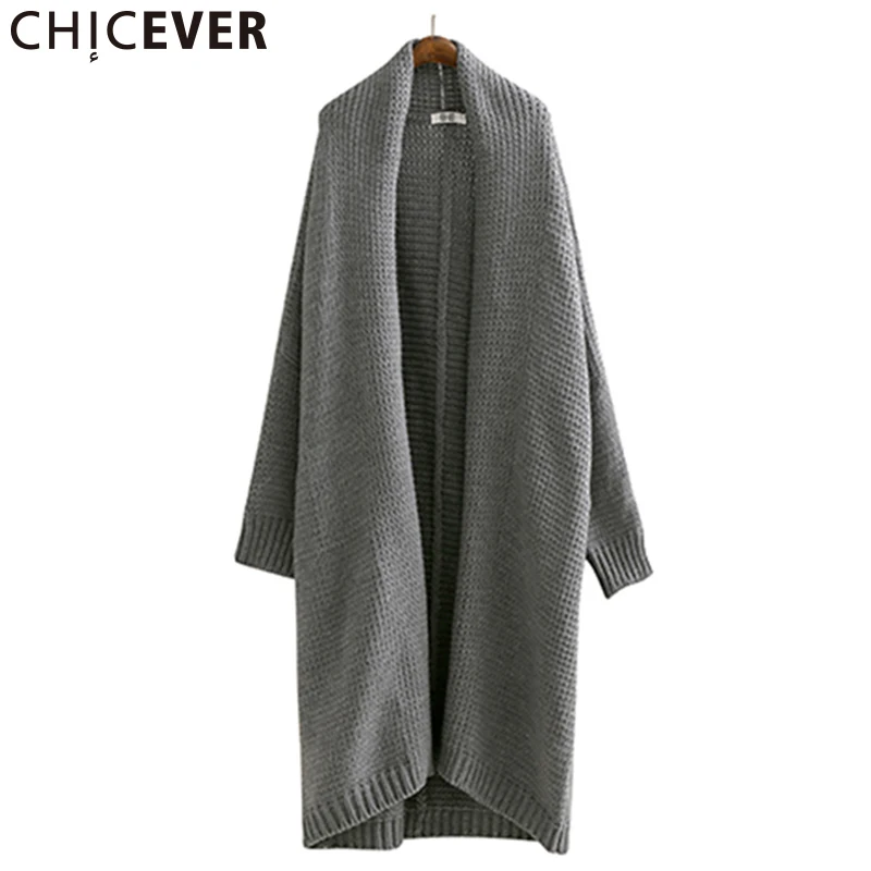 Chicever 2017 рукав &quotлетучая мышь&quot длинные женские свитера для Для женщин Свободные