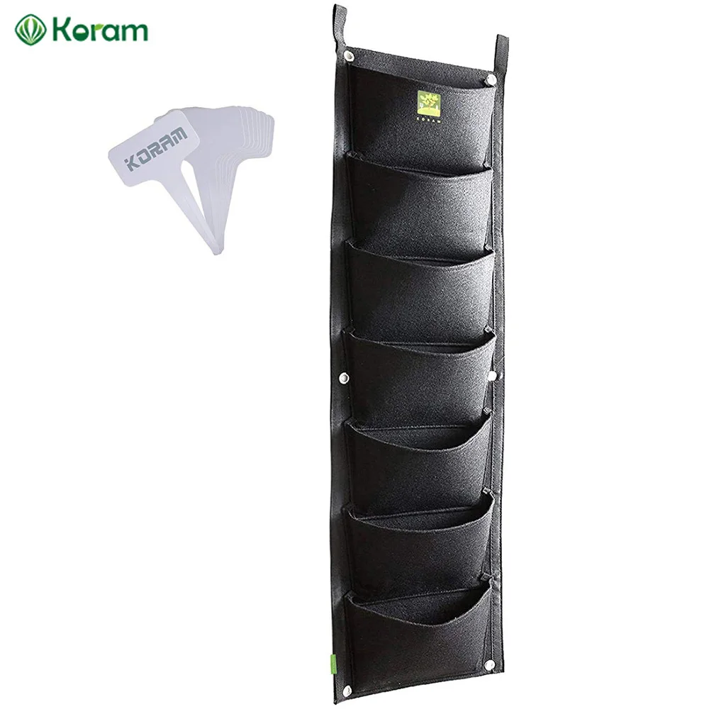 KORAM 7 карманов настенные подвесные мешки для посадки цветочный горшок