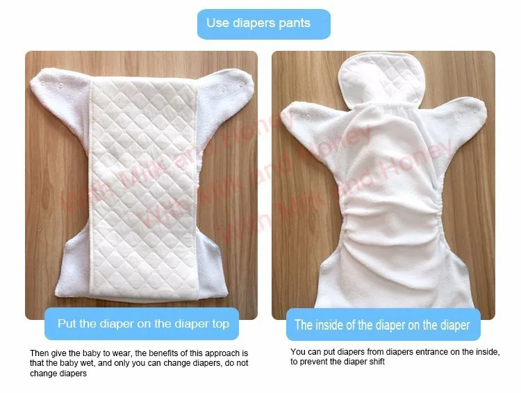Акция! 2 подгузника + 5 подгузников детские моющиеся многоразовые подгузники из
