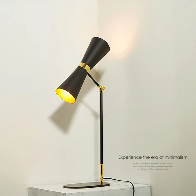 Промышленная креативная настольная лампа модная простая металлическая