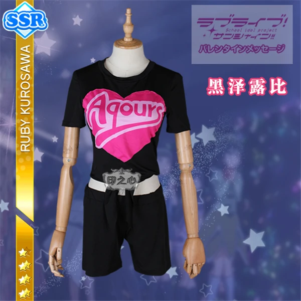 Аниме Любовь жить солнце Aqours чудо волна платье Рубин Kurosawa косплэй костюм топы Корректирующие+ юбка головной убор