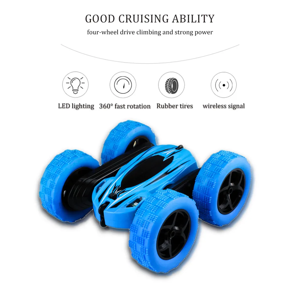 JJRC D828 1/24 Мини RC Автомобиль 2,4G 4WD двухсторонний трюк Rc автомобиль вращение на 360 градусов W/светодиодный светильник игрушка подарки для детей горячий автомобиль