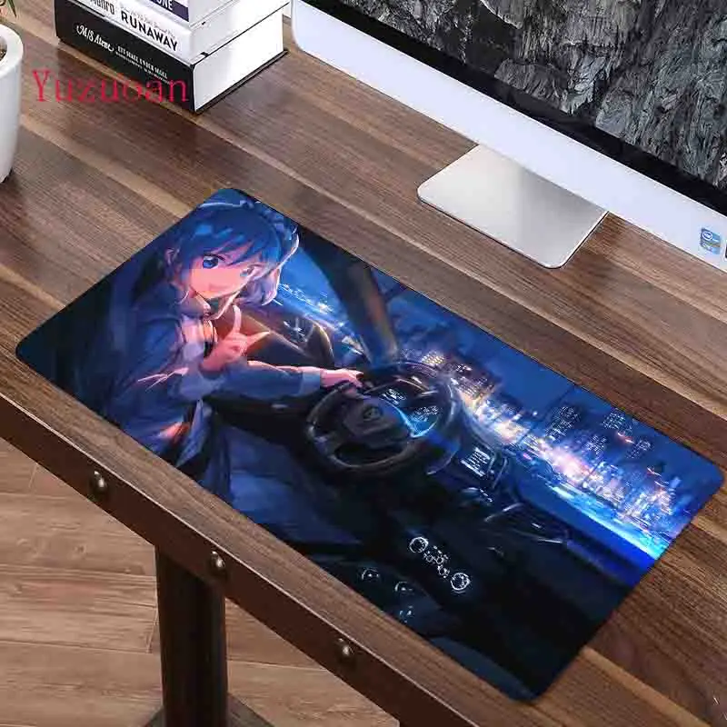 Yuzuoan 900x400X3MM XL Большой Оверлок коврик для мыши Сексуальный Японский Аниме Хацунэ