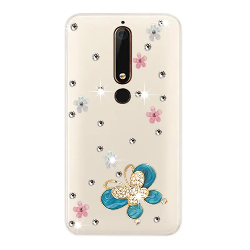 New crystal flowers design Bumper cases funda For One plus 6 Case Cover 6GB RAM 128GB ROM 6T Phone case | Мобильные телефоны и