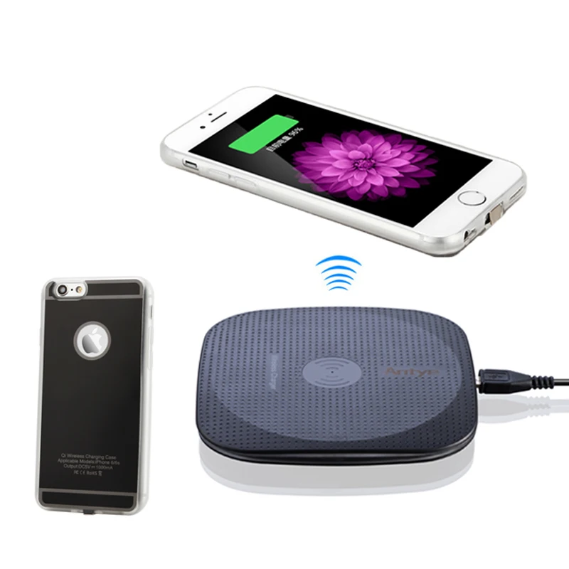 Беспроводное зарядное устройство Qi + Чехол приемник для iPhone 6/6S/6 Plus/6S Plus|charging