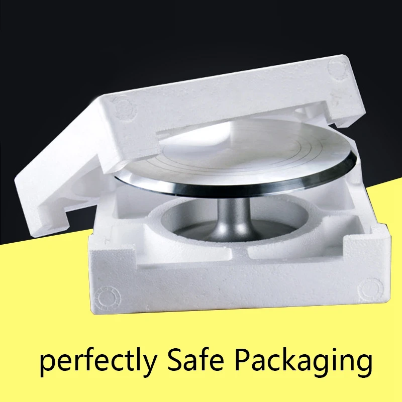 

Baking Tool Alloy Mounted Cream Cake Turntable Rotating Table Stand Base Turn Around Decorating Silver Metal