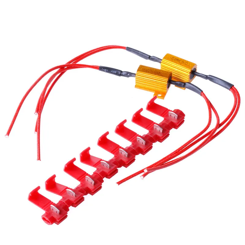 2 шт. LED 25 Вт 6.8Ohm DRL противотуманная фара Canbus Золотой нагрузочный резистор декодер