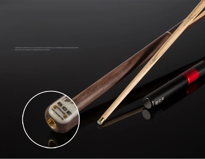 RILEY England BCE BMS серия 3/4 сплит-снукер кий 9,8-10 мм наконечник Профессиональный Ashwood снукер кий бесшовный шарнир с удлинителем