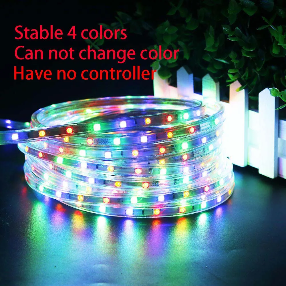 4 color nocontroller 220 В Светодиодная лента 5050 Epistar чип ЕС шнур 1-25 м 60 светодиодов/м водонепроницаемый теплый белый декоративный светильник сменный цвет+ контроллер IL - Испускаемый цвет: 4 color nocontroller