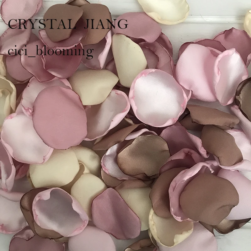 Атласные лепестки для свадьбы мягкие Лепестки розы девочек 100 шт./лот| |