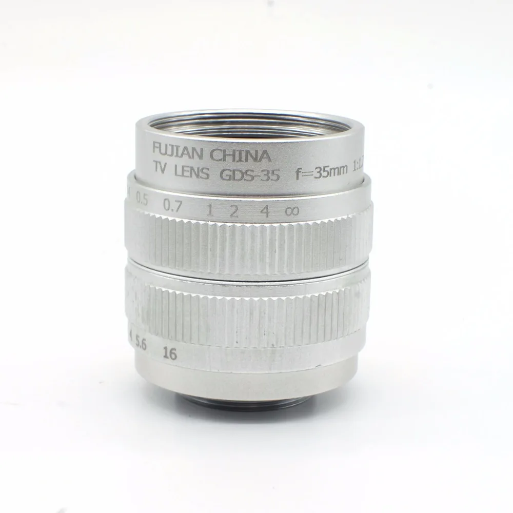 Объектив камеры fujian CCTVcamera 35 мм f1.7 объектив с креплением для Olympus canon fuji nikon Sony NEX 5 3 7