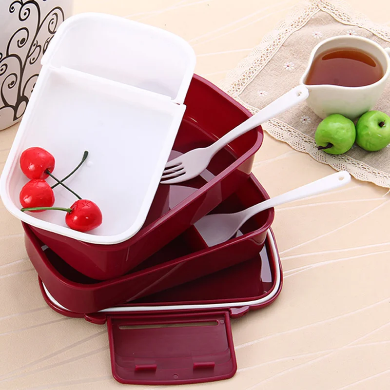 BPA Free 12:00 микроволновая печь Бенто бокс большой емкости двухслойный пластиковый