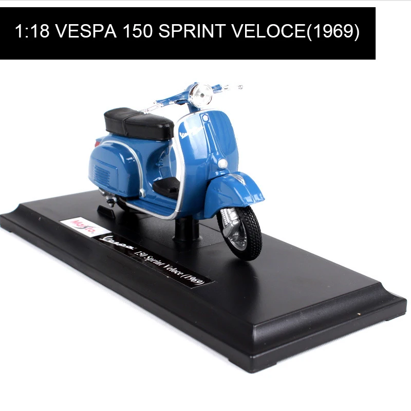 Модели мотоциклов Maisto 1:18 VESPA Piaggio 1969 150 SPRINT модель велосипеда база литые мото