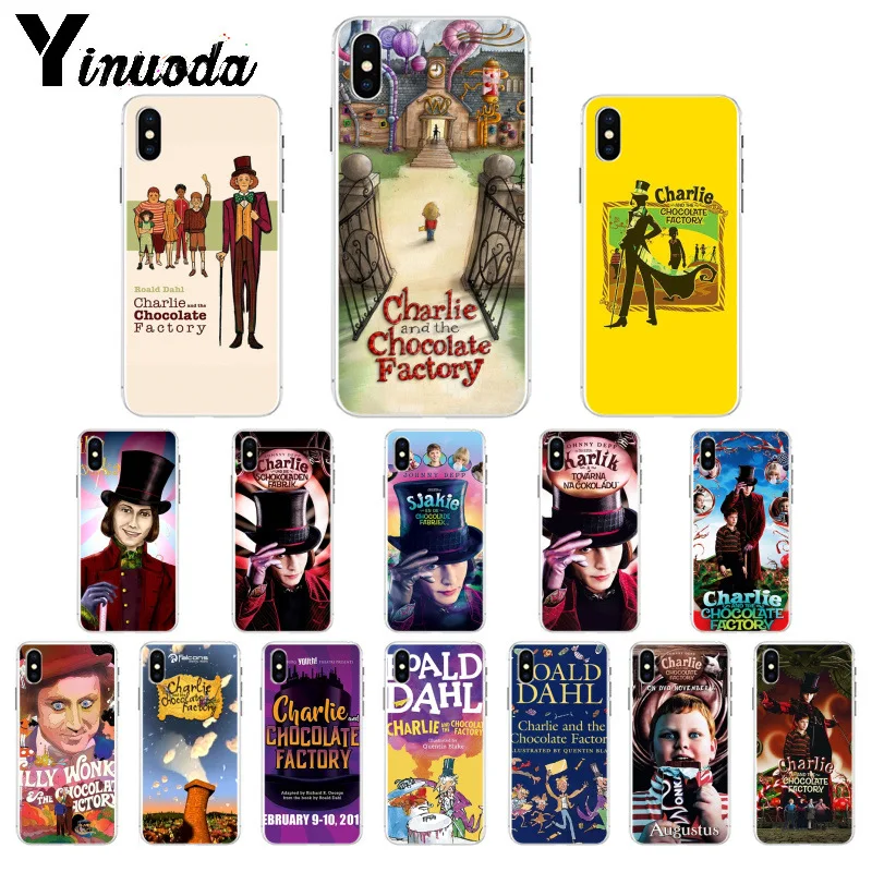 Yinuoda чехол для телефона из мягкого ТПУ с рисунком Charlie and the Chocolate Factory iPhone 8 7 6 6S Plus X XS