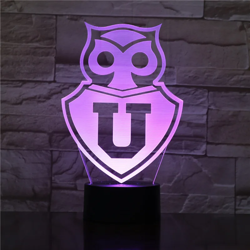 Новая сова новинка 3D лампа в виде животного светодиодный чное USB светодиодное