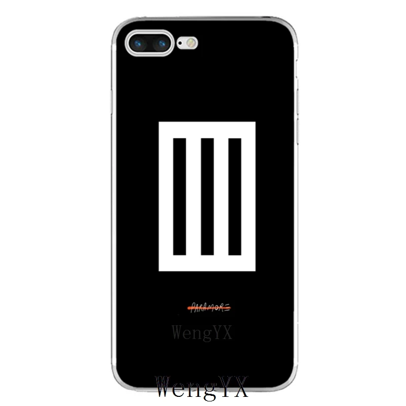 Paramore логотип, с тремя полосками, тонкий Силиконовый ТПУ мягкий чехол для iPhone X, 8, 8 plus, 7, 7 plus, 6 6s плюс 5 5S 5c SE 4 4S - Цвет: three-bars-A-10img