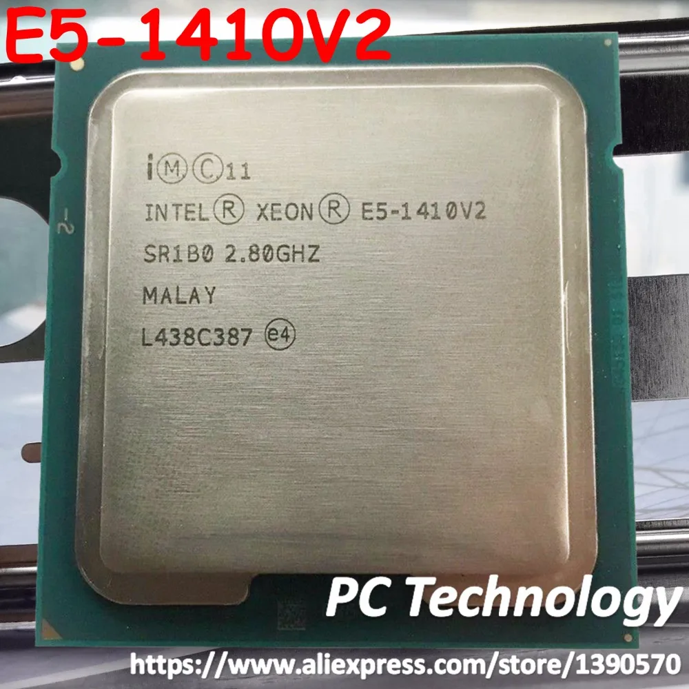Оригинальный Intel Xeon E5 1410V2 2 80 ГГц 4 ядерный 1410 V2 10 МБ SmartCache фонарь LGA1356 Вт Бесплатная