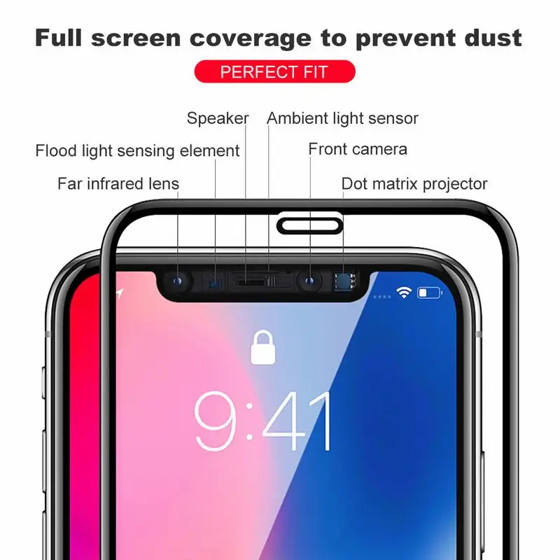 For iPhone 12 Mini 13 11 Pro Max XS Xr 8 7 6s Plus X Screen Protector 5D Full Cover Tempered Glass Film Protection Verre Trempe | Мобильные