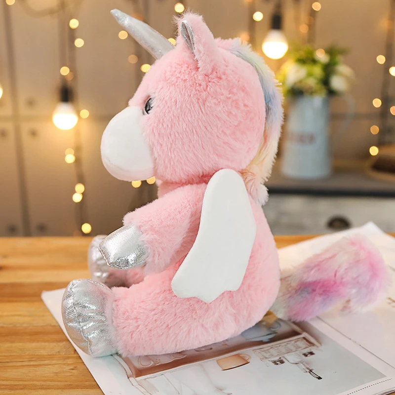 1 шт. 25 см Dreamy набивной Единорог животное плюшевая игрушка кукла пушистая Летающая игрушечная лошадь кукла детский подарок на праздник