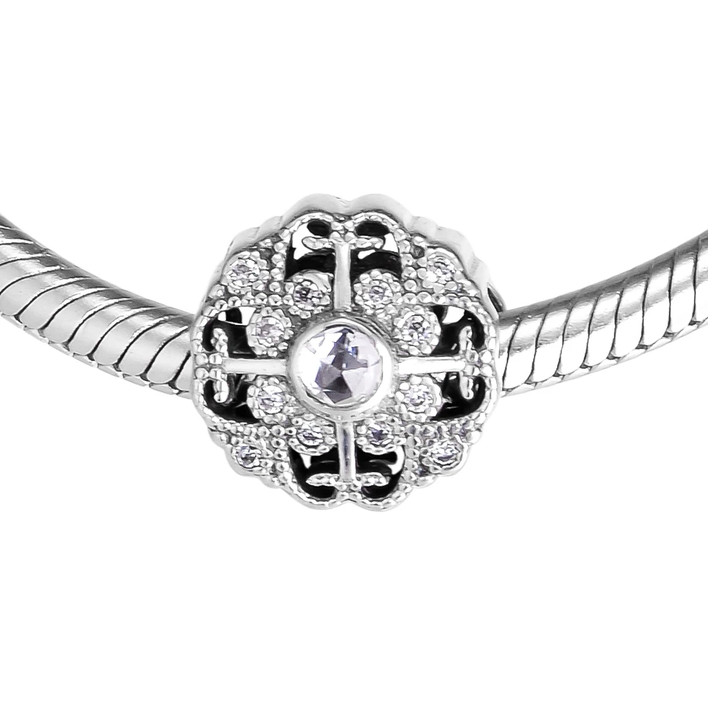 CKK Fit Pandora Браслеты сказочные Нежные цветы 925 оригинальные бусины из стерлингового серебра для бусина для изготовления украшений Kralen