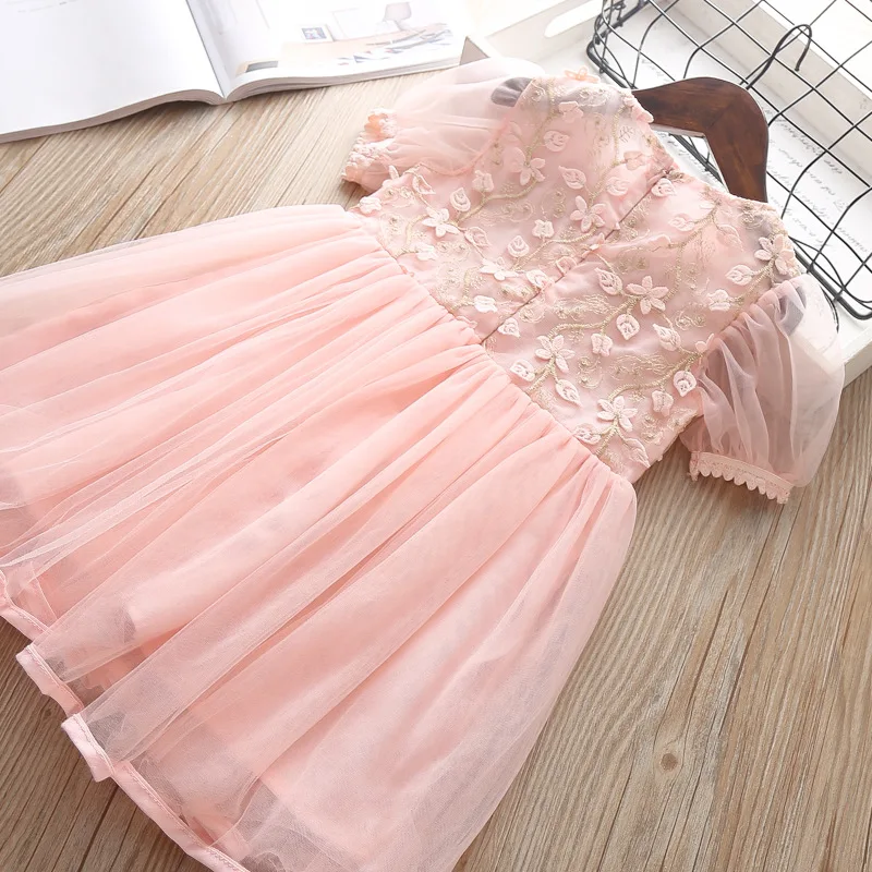 Baby Summer Tutu Dress For Girl Toddler Child Elegant Clothes Kids Girls Short Sleeve Princess Wedding Party Dresses 2-6 Years | Детская