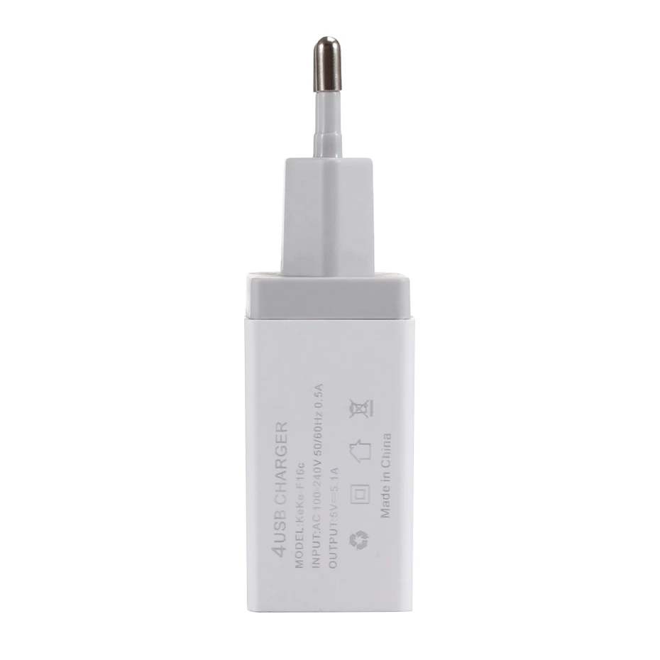 Несколько USB зарядное устройство 5.1A быстрое зарядное устройство s с кабелем Micro для huawei mate 20 P20 для iPhone samsung Xiaomi 4 порта USB зарядное устройство EU
