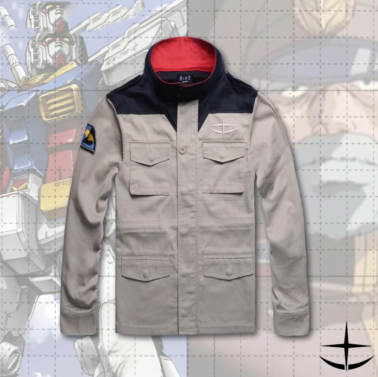 Аниме! Мобильный костюм Gundam Единорог Londo Bell рубашка с длинными рукавами Униформа