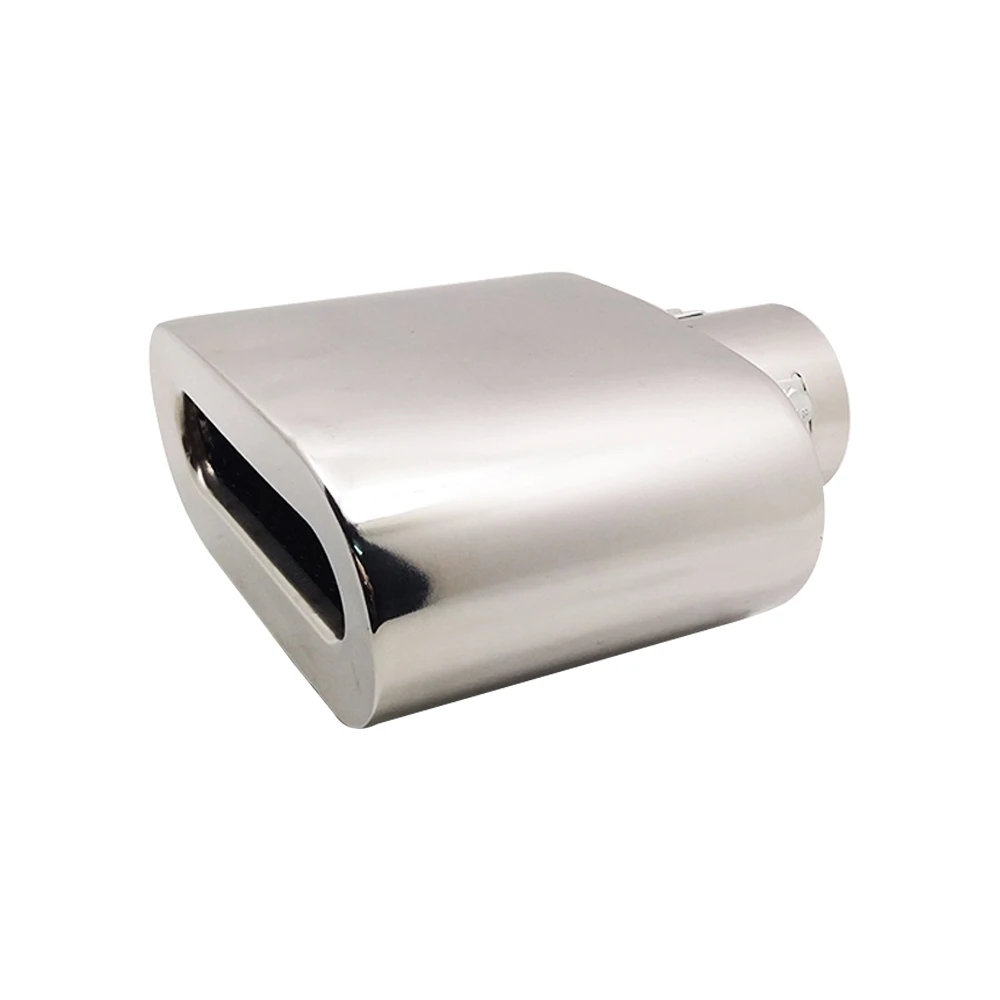 55mm Exhause Pipe Stainless Steel Modified Car Rear Tail Throat Exhaust Systems Mufflers For Mazda City Collora KIA K5 Lancer-ex - Цвет: Серебристый