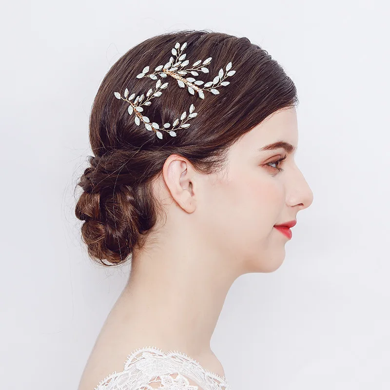 Свадебная расческа для волос SLBRIDAL ручной работы стразы кристаллы жемчуг цветок и