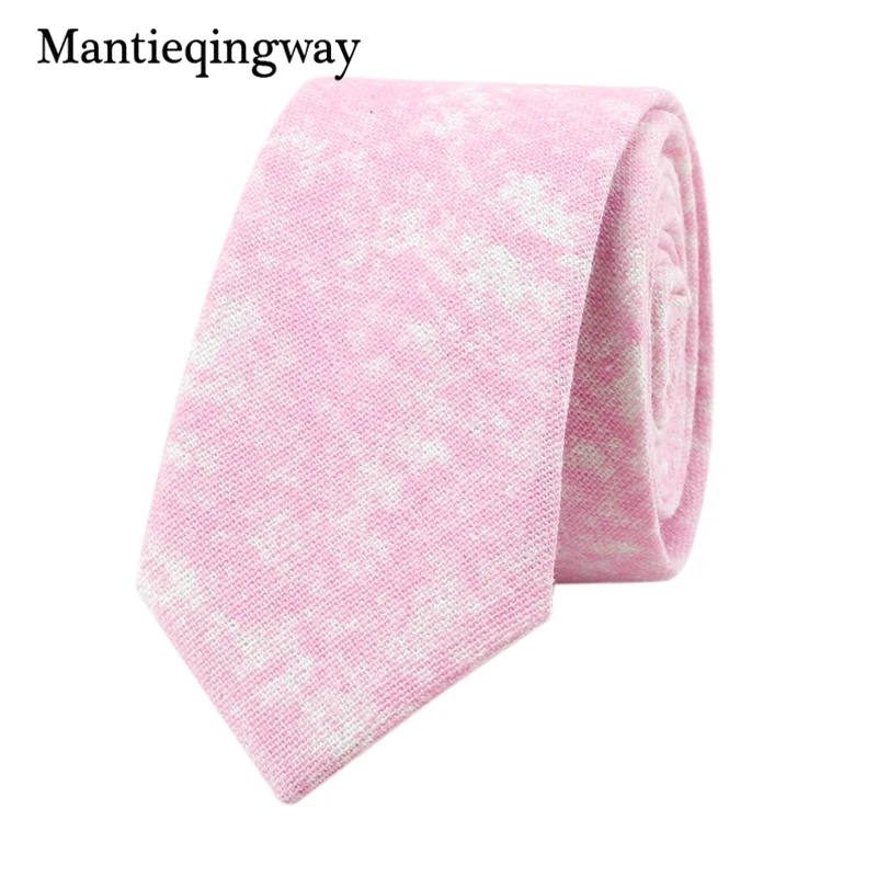Mantieqingway 6 см хлопок + лен галстук для мужчин черно-белый полосатый бизнес-стиль