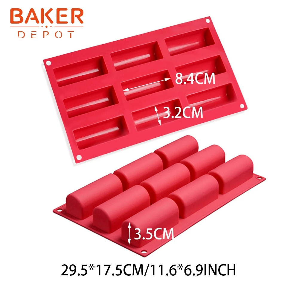 BAKER DEPOT, силиконовая форма для торта, 9 отверстий, для выпечки хлеба, инструмент для выпечки, декоративная ручка для торта, форма для мыла ручной работы, смоляная форма
