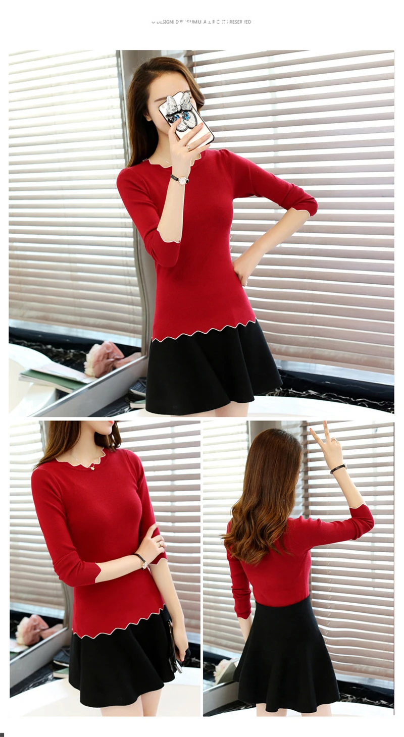 Женский вязаный свитер простой облегающий 2019 | Женская одежда