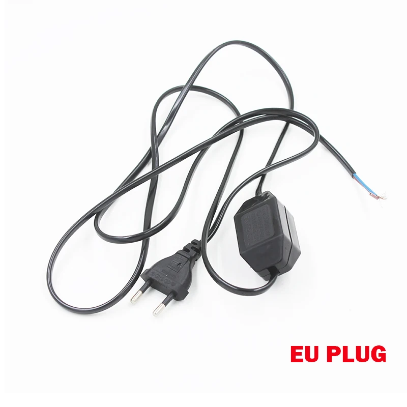 Светодиодный выключатель питания 1 8 м черная вилка европейского стандарта